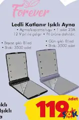 FOREVER LEDLİ KATLANIR IŞIKLI AYNA FOREVER LEDLİ KATLANIR IŞIKLI AYNA